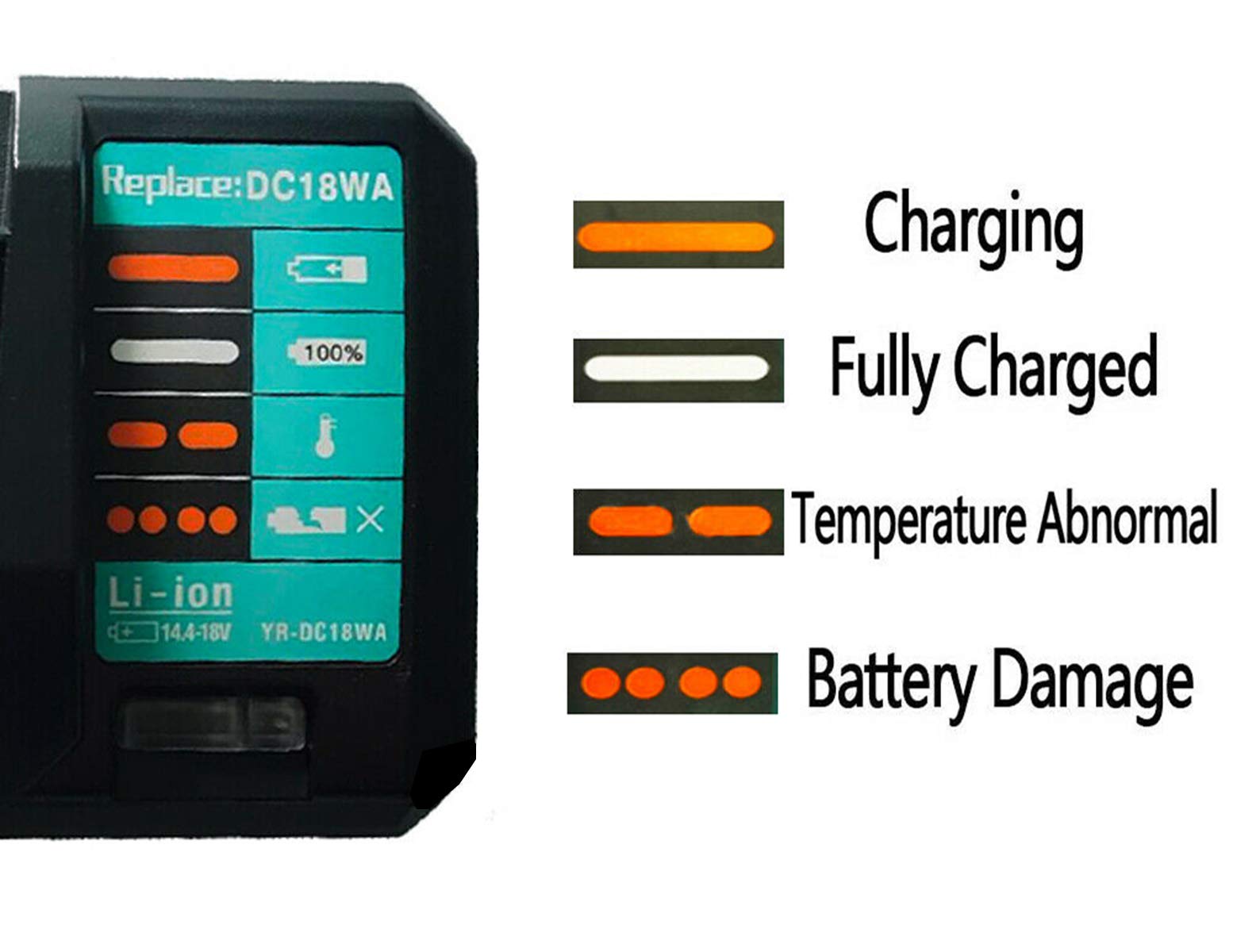 Cargador de Repuesto Makita DC18WA 14.4-18V + 18V 2.0Ah BL1813G Batería para Makita BL1820G BL1815G BL1813G BL1811G 195608-4 , Makita HP457D TD127D DF457DWE DK18041 DK18015 HP457DWE MDF452DWEG MT071E
