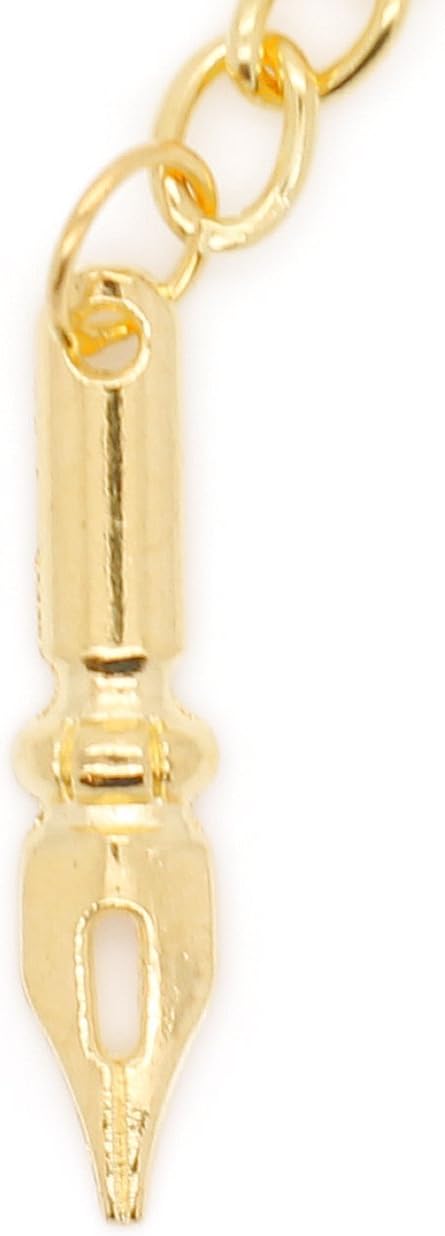Gold Keyring With 30mm Fountain Pen Nib