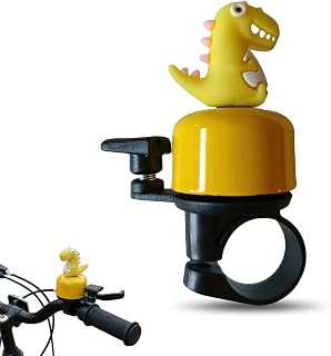 Kids Bicycle Bell Yellow Dinosaur Design, Powerful Doorbell for Scooter, Outdoor Bicycle Accessories, Gift for Girls and Boys