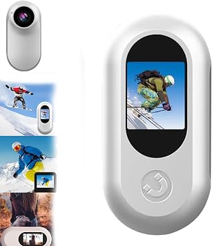 Body Cameras with Audio and Video, Portable Mini Action Camera, Multi-function Thumb Sports Pov Camera, Wearable Hands-Free Body Cam Accessory for Cycling, MotorcycleWhite,32GB