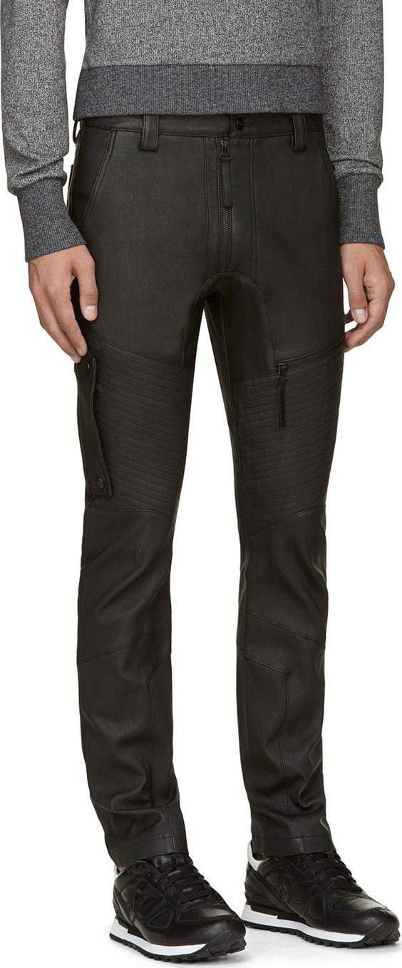 Koza Leathers Men's Leather Pant Trouser Genuine Lambskin Real Leather Casual Pant PM025