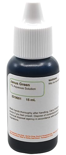 ALDON Innovating Science Solución 1% Janus Green, 0.5 fl oz, grado de laboratorio, tinte básico y tinte vital utilizado en histología, colección