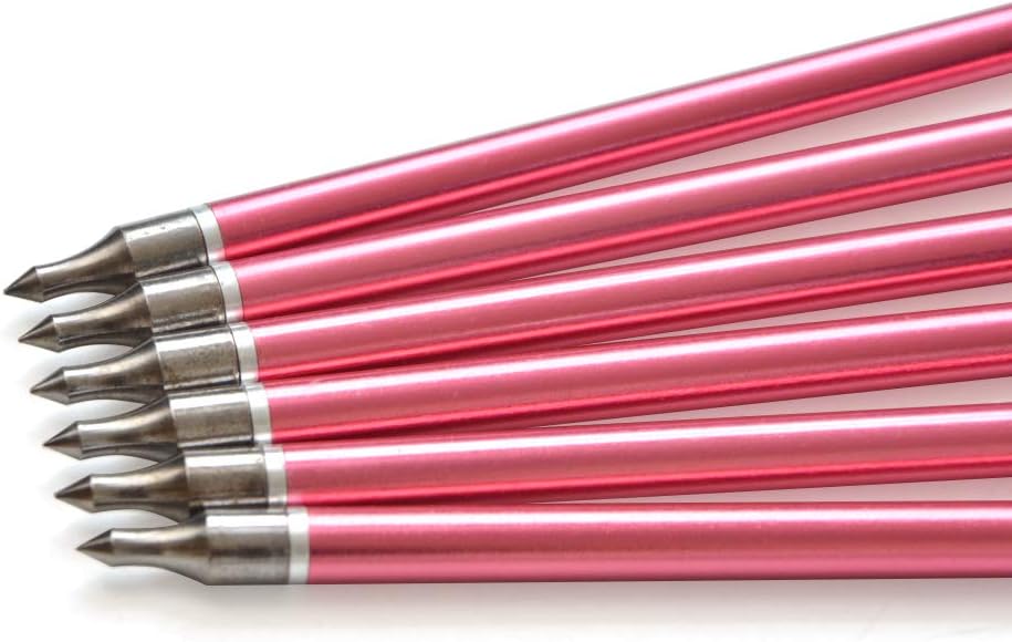 12pcs 31.5 Inch Aluminum Arrow Spine 500 ID6.2mm OD7.6mm Replace Arrowhead for Recurve Compound Bow Archery Hunting Accessories