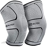 BLITZU Knee Compression Sleeve for Men & Women – Best Knee Brace Support for Running, Gym,...