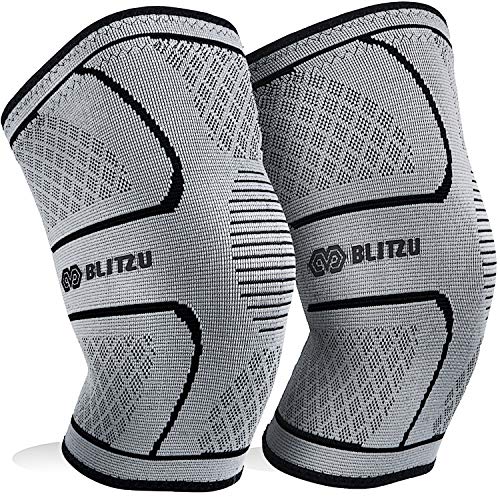 BLITZU Knee Compression Sleeve for Men & Women Best Knee Brace