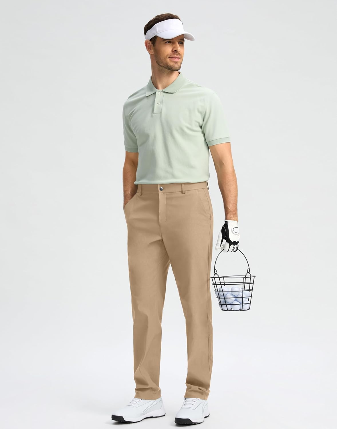 Mens Golf Pants 30"/32"/34" Stretch Dress Pants Quick Dry Casual Slacks Work Business Trousers for Men with Pockets - Image 6