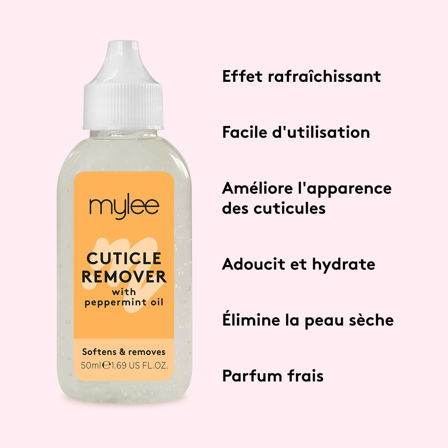 mylee Cuticle Remover Gel with Peppermint Oil 50ml - Softens and Moisturises Cuticles, Removes Dead Skin image 2