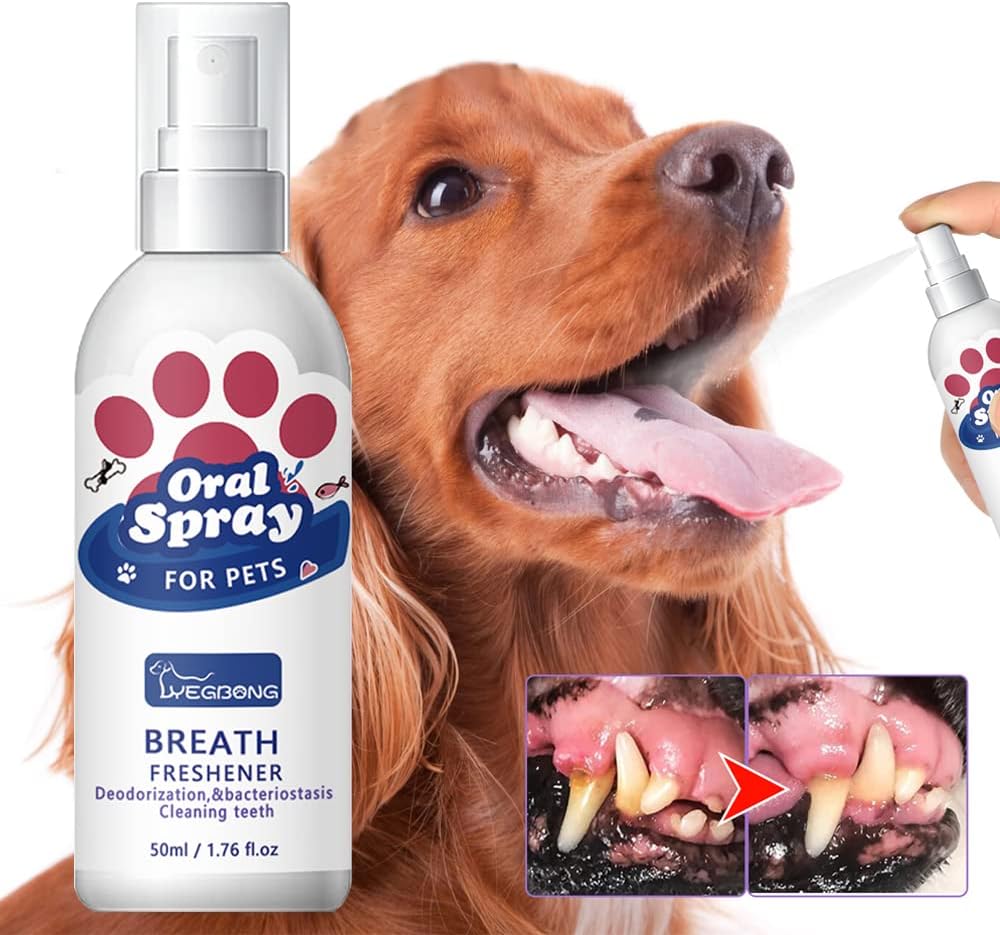 TIBLACK Pet Breath Freshener Dogs & Cats Dental Cleaning Care Fresh Breath Mouth