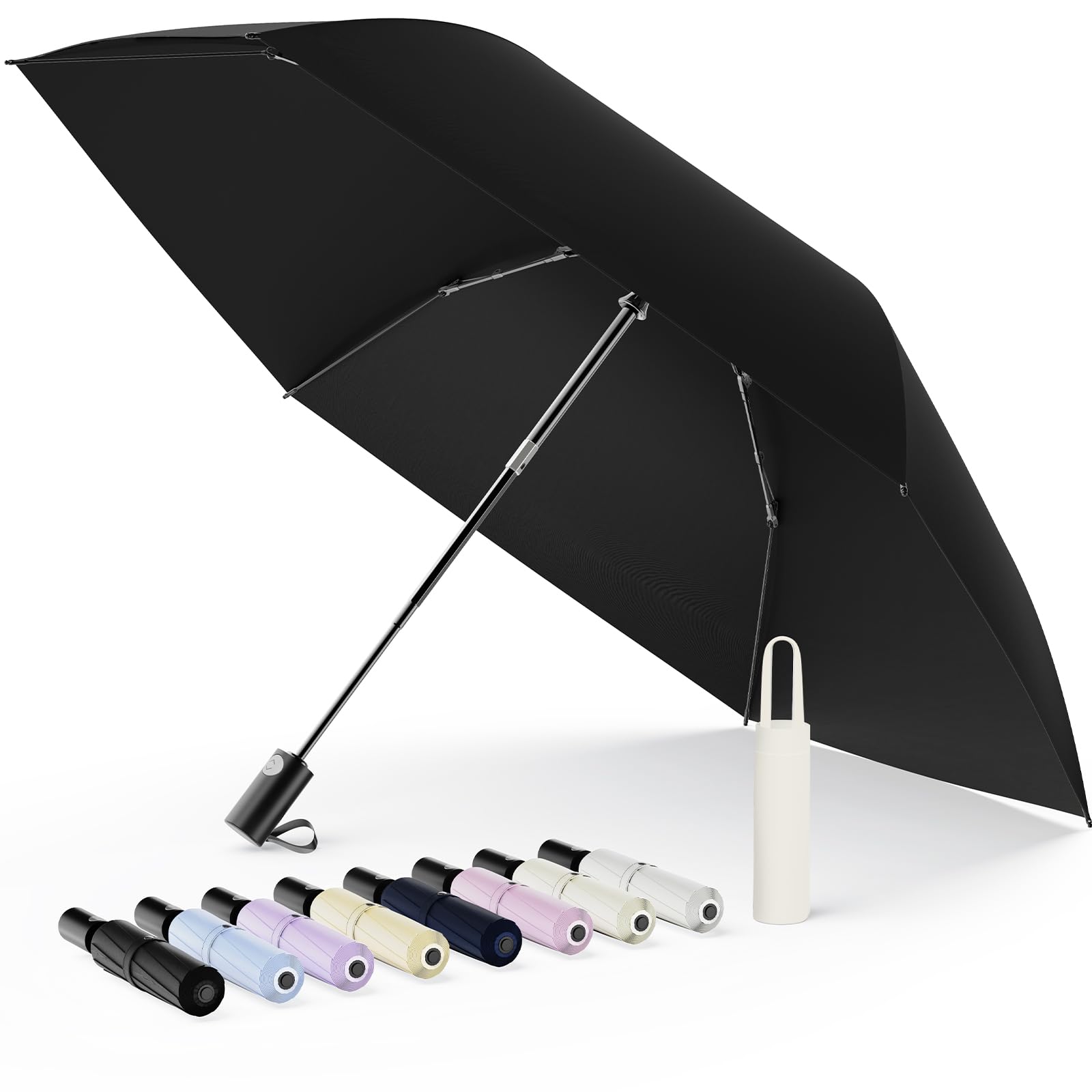 【現役皮膚科医監修 JIS認証＆段階収納】日傘 UVカット100遮光遮熱 折り畳み傘【業界初！安全式自動開閉】ALwgreen折りたたみ傘 大きい超軽量 熱中症対策 肌を守る おりたたみ傘 晴雨兼用 耐風頑丈 携帯便利 超撥水日傘兼用雨傘 レディース/メンズ/子供/大人兼用 収納ポーチ付き 母の日 父の日 お祝い 誕生日プレゼント