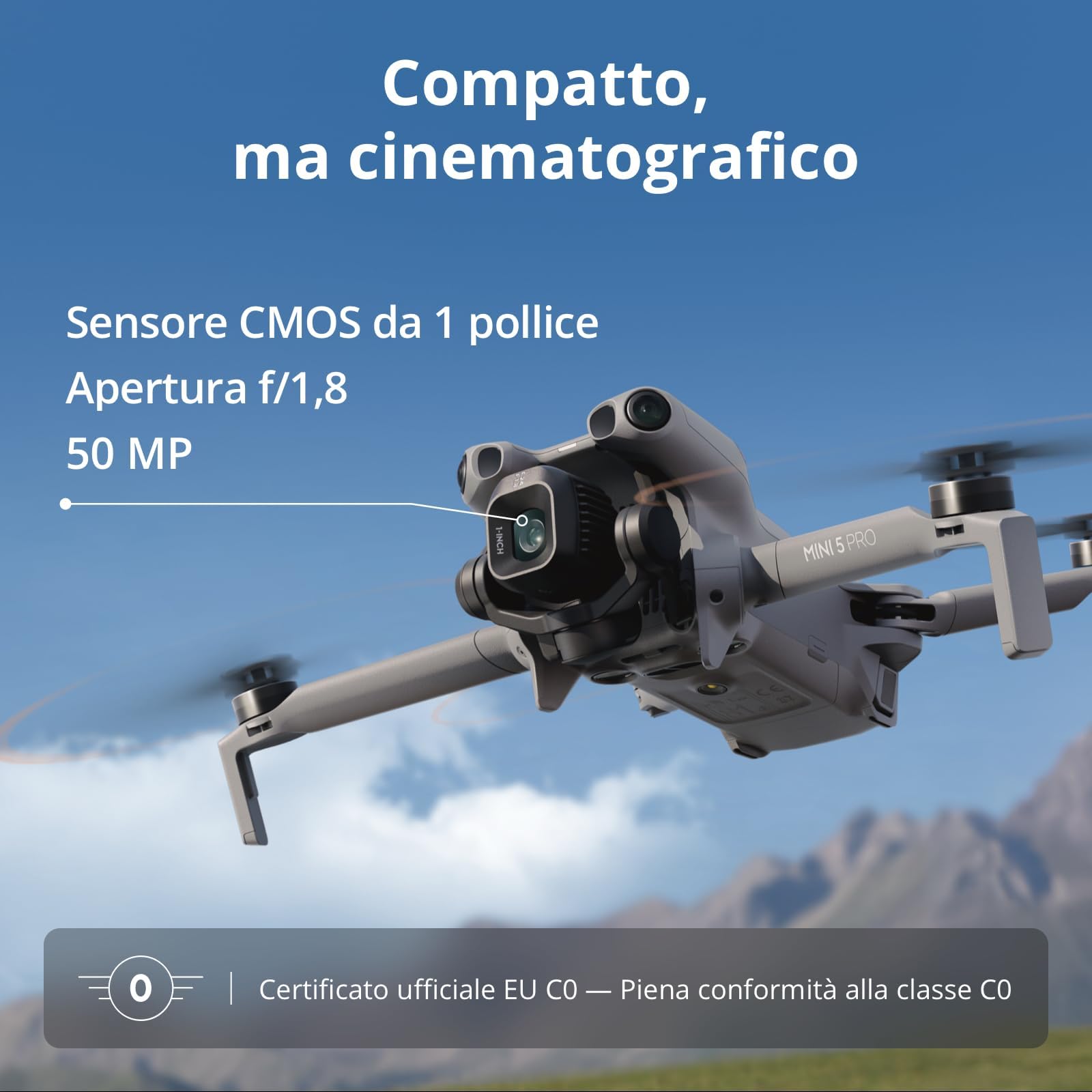 DJI Mini 5 Pro Combo Fly More con DJI RC 2 e DJI Care di 1 anno, drone 4K per principianti, CMOS da 1 pollice, rilevamento degli ostacoli, ActiveTrack 360°, C0 (Mini 5 Pro Fly More RC2)