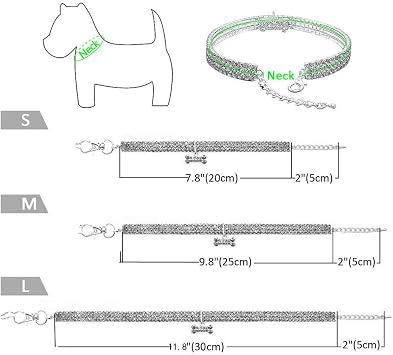 Pet Collar with Diamonds, Adjustable Crystal Diamond Elastic Bone Pendant Wedding cat and Dog Small pet Necklace Jewelry