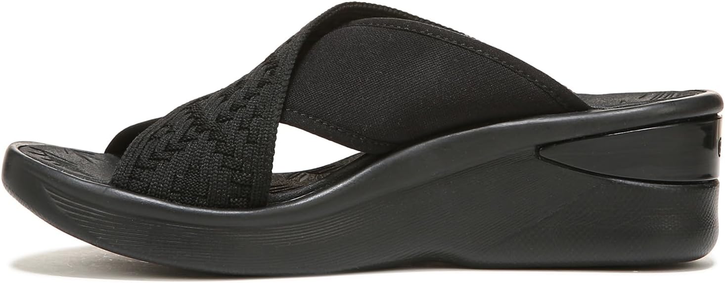 BZees Womens Sundance Slide Sandal Black 9 M