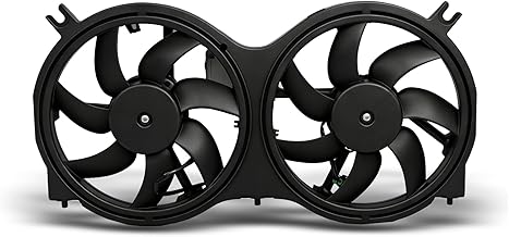 Dual Radiator Fan with Control Module Replacement for Pathfinder 2013-2017 Replacement for QX60 2014-2019 Replacement for JX35 2013 Replacement for 621-586 621586 214813JA2E NI3115149