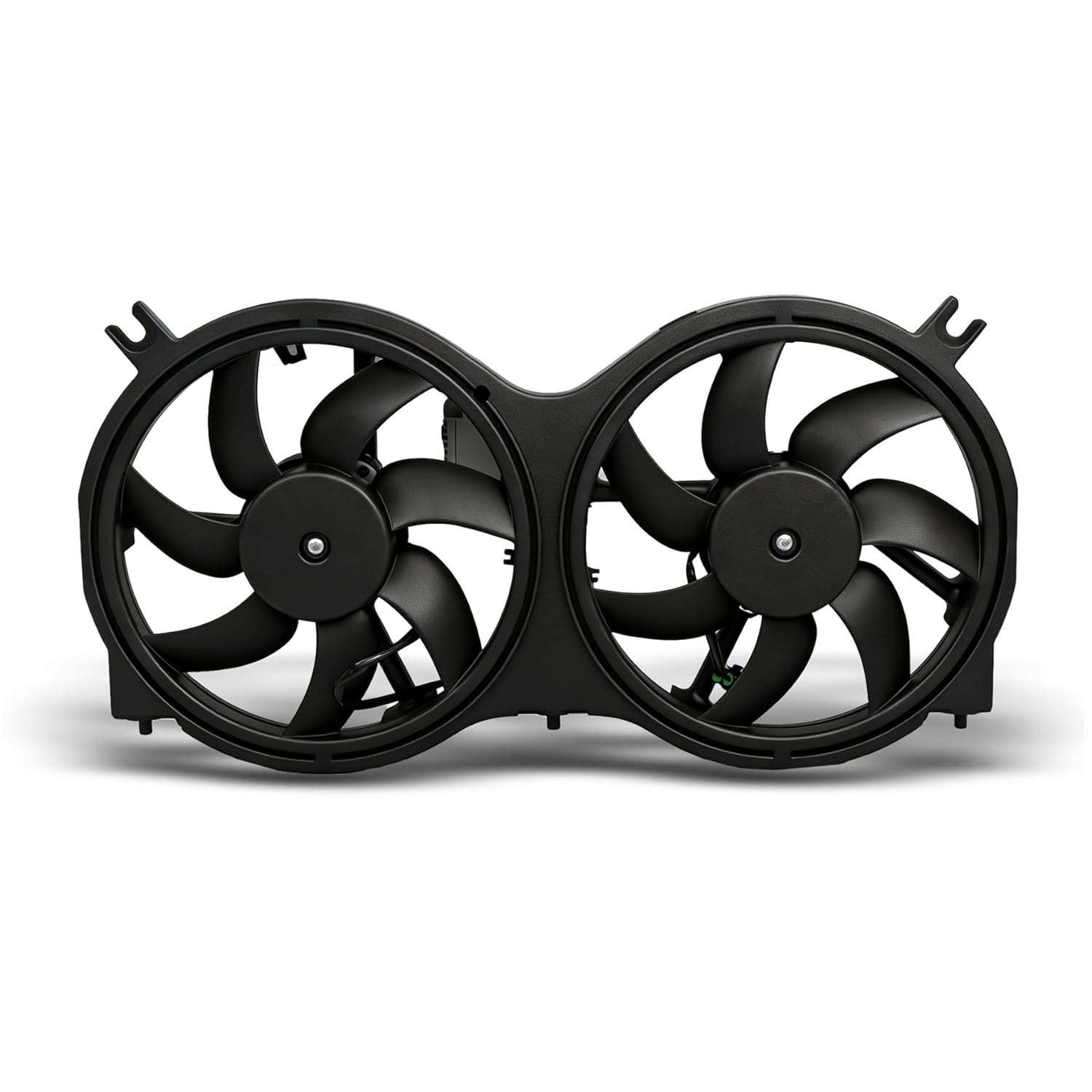 Dual Radiator Fan with Control Module Replacement for Pathfinder 2013-2017 Replacement for QX60 2014-2019 Replacement for JX35 2013 Replacement for 621-586 621586 214813JA2E NI3115149