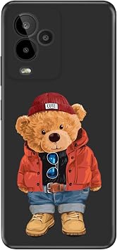 Senada General Mobile Gm 24 Pro  le Uyumlu K l f Silikon Desenli Tam Koruma Resimli Kapak Teddybear