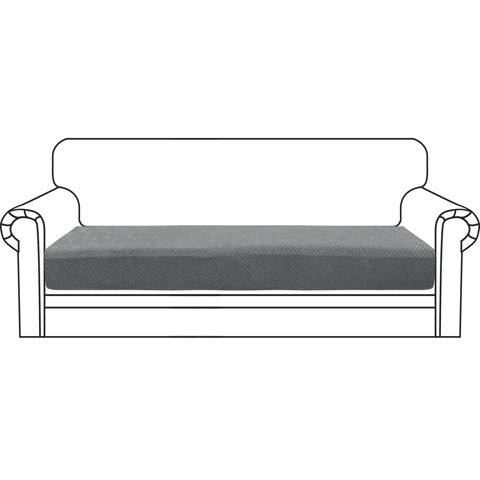 CHELZEN Super Stretch Sofa Seat Cushion Cover, Fitted Sofa Cushion Slipcovers, Soft Couch Cushion Covers