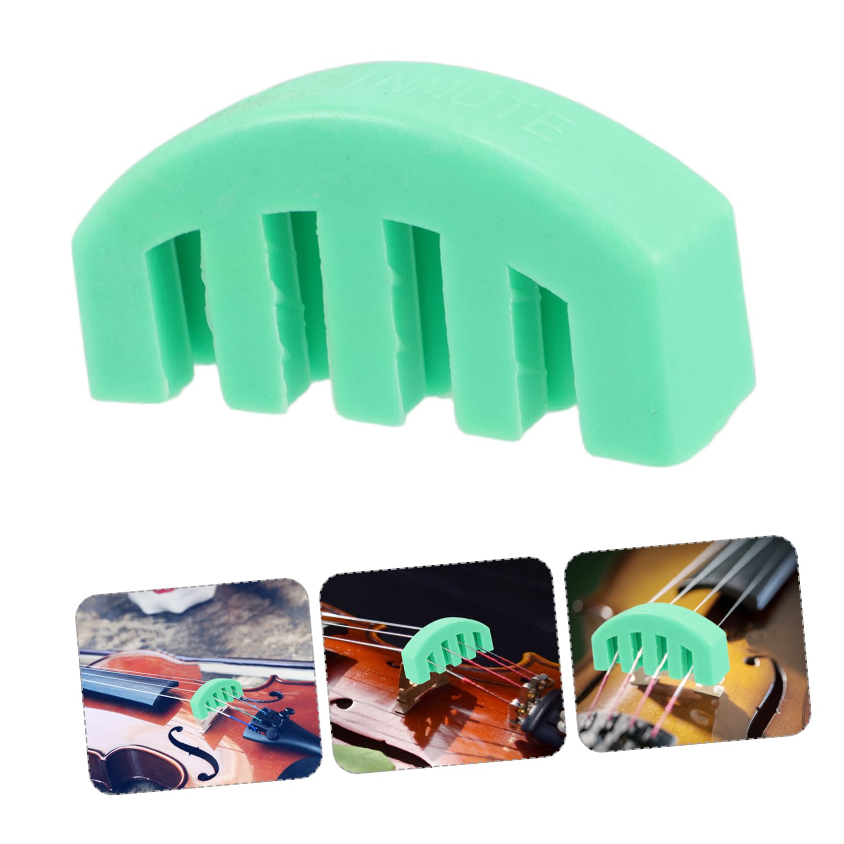ERINGOGO Sordina Ligera y Práctica de Goma Verde Diseño de Cinco Garras para Violín para Reducir el Volumen al Practicar en Privado