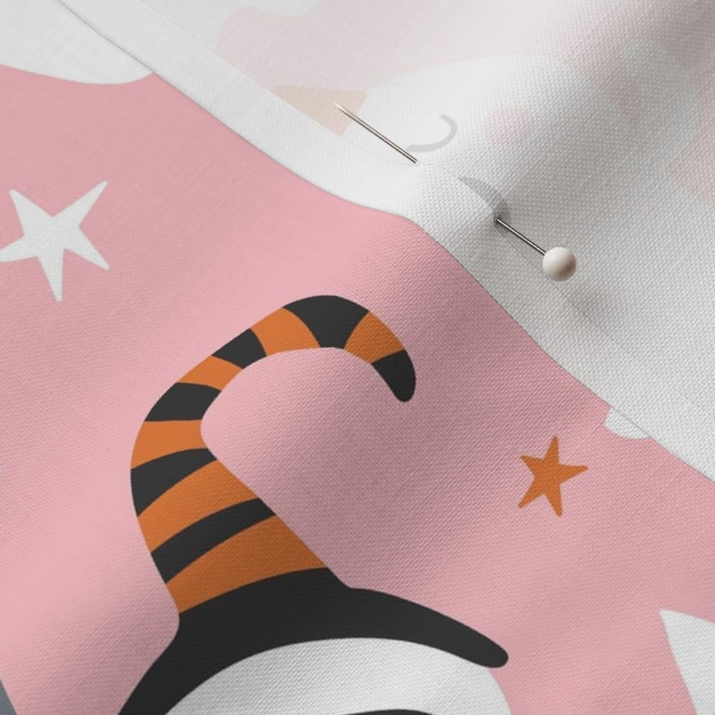 Spoonflower Fabric - Party Halloween Ghost Pink Seasonal Pastel Printed on Petal Signature Cotton Fabric Fat Quarter - Sewing Quilting Apparel Crafts Decor