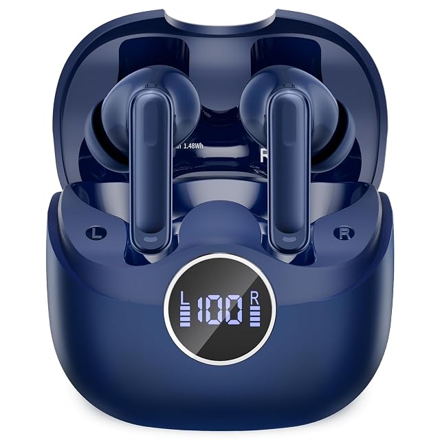 Adaptive Hybrid Active Noise Canceling 2026 Wireless Earbuds 6 Mics ENC Clear Call Ear Buds Hi-Res Audio Deep