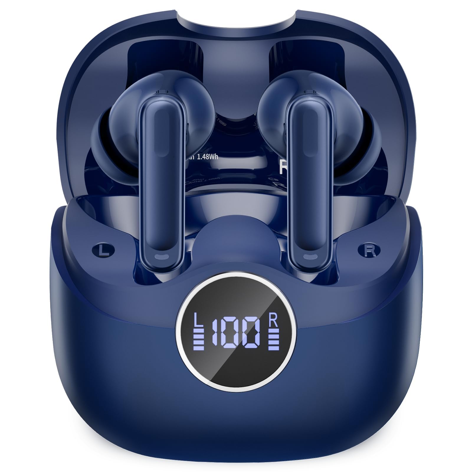 Adaptive Hybrid Active Noise Canceling 2026 Wireless Earbuds 6 Mics ENC Clear Call Ear Buds Hi-Res Audio Deep