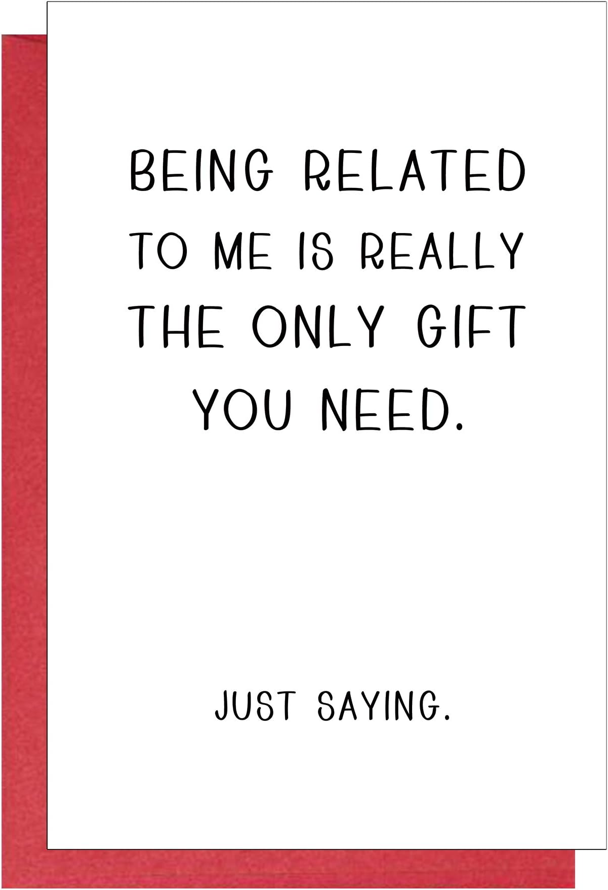 Maplelon Funny Birthday Card for Brother, Joke Bday Card for Sister, Hilarious Happy Birthday Card for Cousin