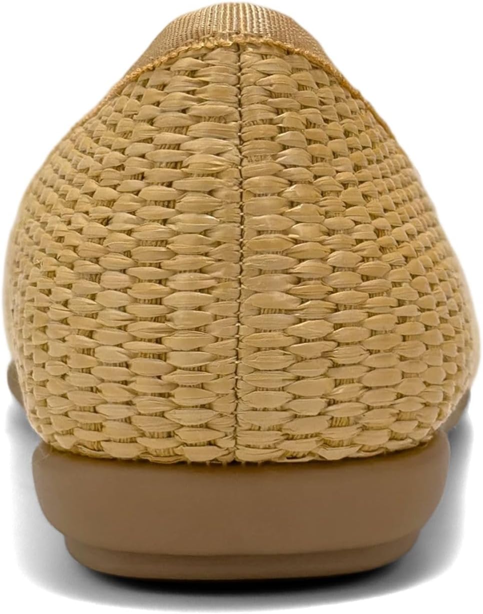 Aerosoles Women's HOMEBET Ballet Flat, Natural/Beige Bisque Raffia, 12M