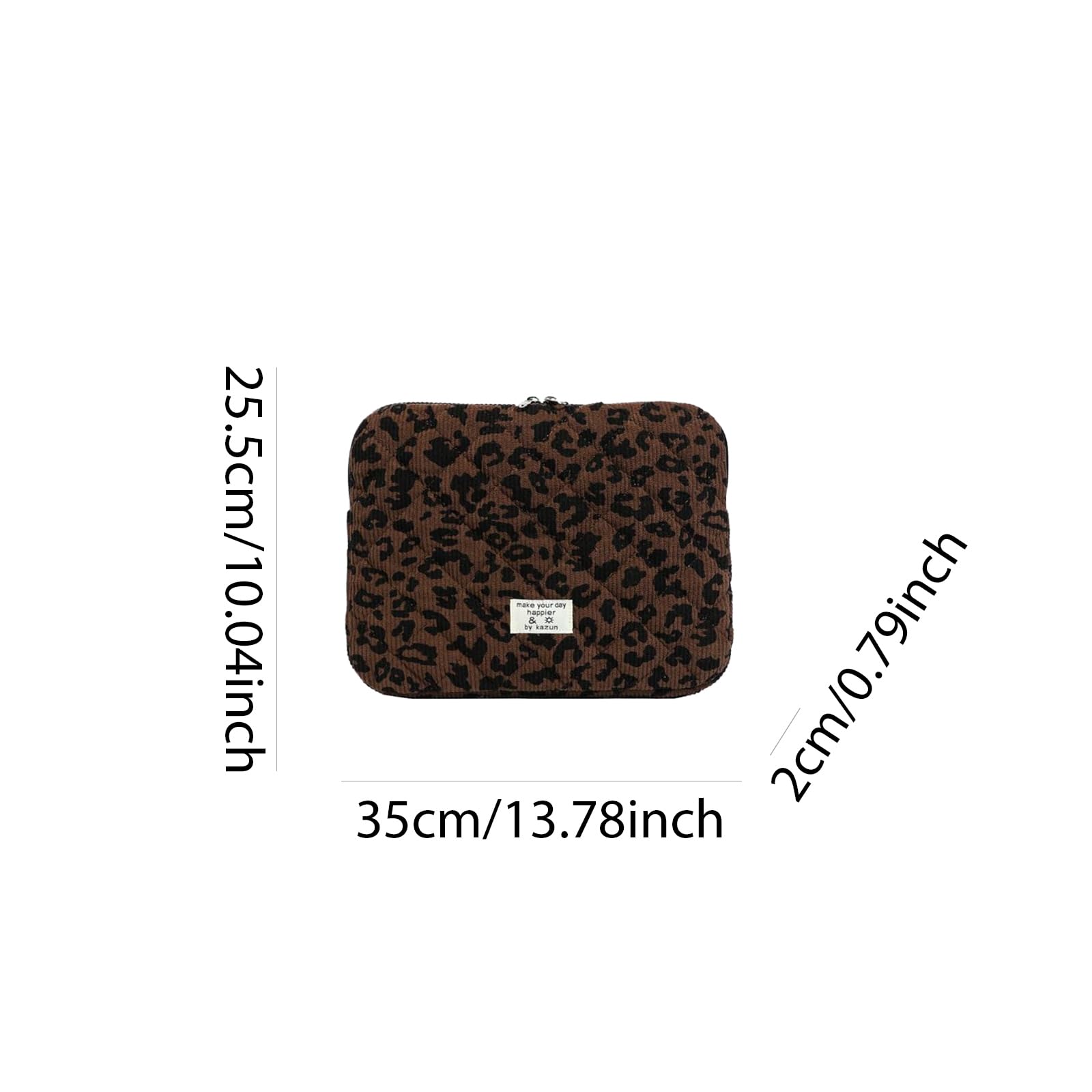Starnearby Housse pour Ordinateur Portable à Imprimé Léopard, Pochette Ordinateur Matelassée 13-14 Pouces, Compatible avec Macbook Air 13 Pouces, Macbook Pro 13 14 Pouces, Neo 13 Pouces