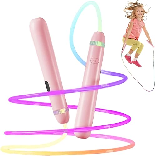 Miniatura 6 de Cuerda de saltar para niños, cuerda de saltar para niños y adultos, LED brillante ajustable que salta colorido y luminoso para fitness y