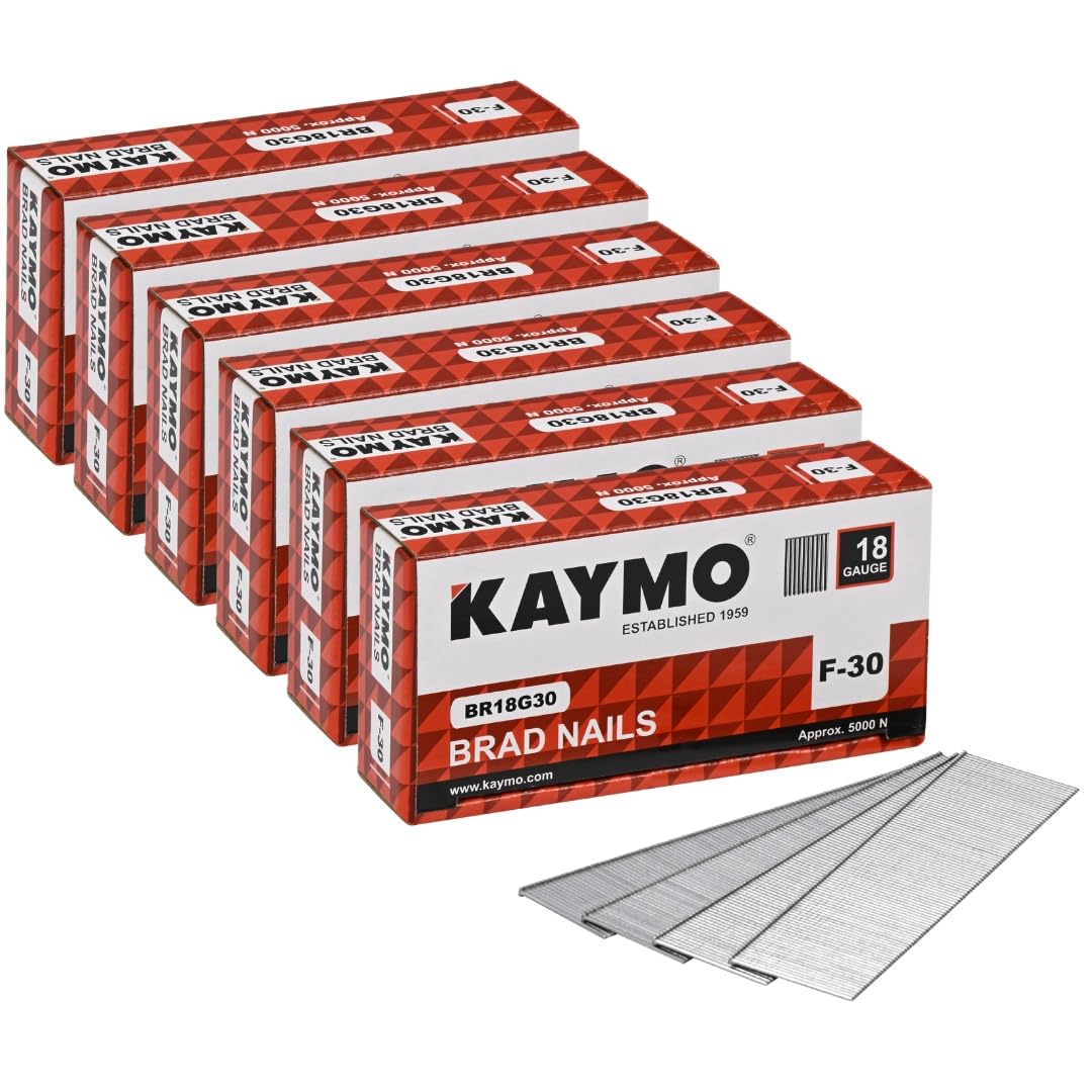 Kaymo 18G Brad Nails - 5000 Pack -18 Kaymo 18G Brad Nails - 5000 Pack -18