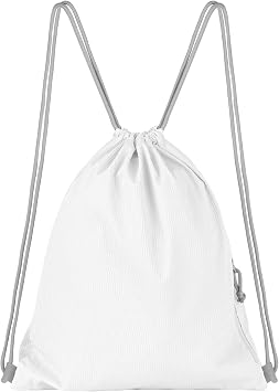 Lily queen Drawstring Backpack Sports Gym Bag Foldable Water Resistant Swim Bag for Women Men White