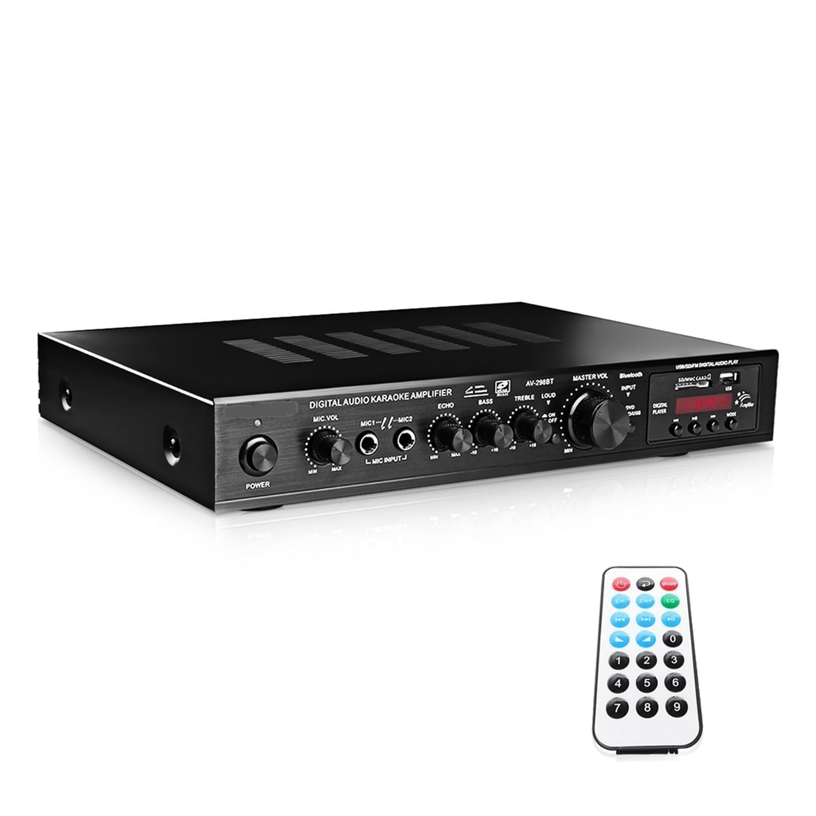 Mjfvn One Color 2000W 5Ch Bluetooth Stereo Av Power Surround Bass Car Subwoofer Speakers Led Digital Amplifier For Cinema
