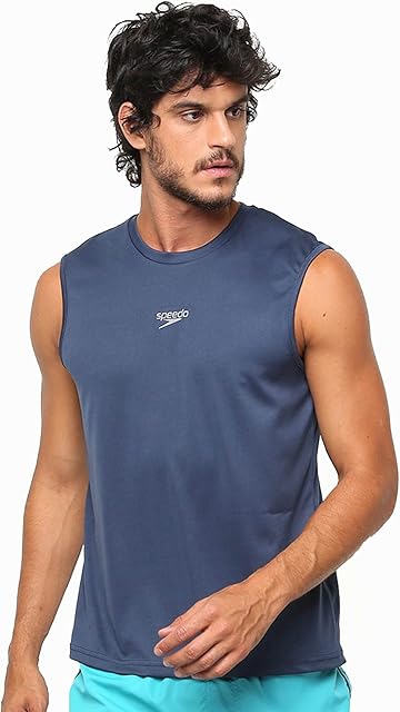 T-Shirt Sem Manga Interlock Speedo Masculino