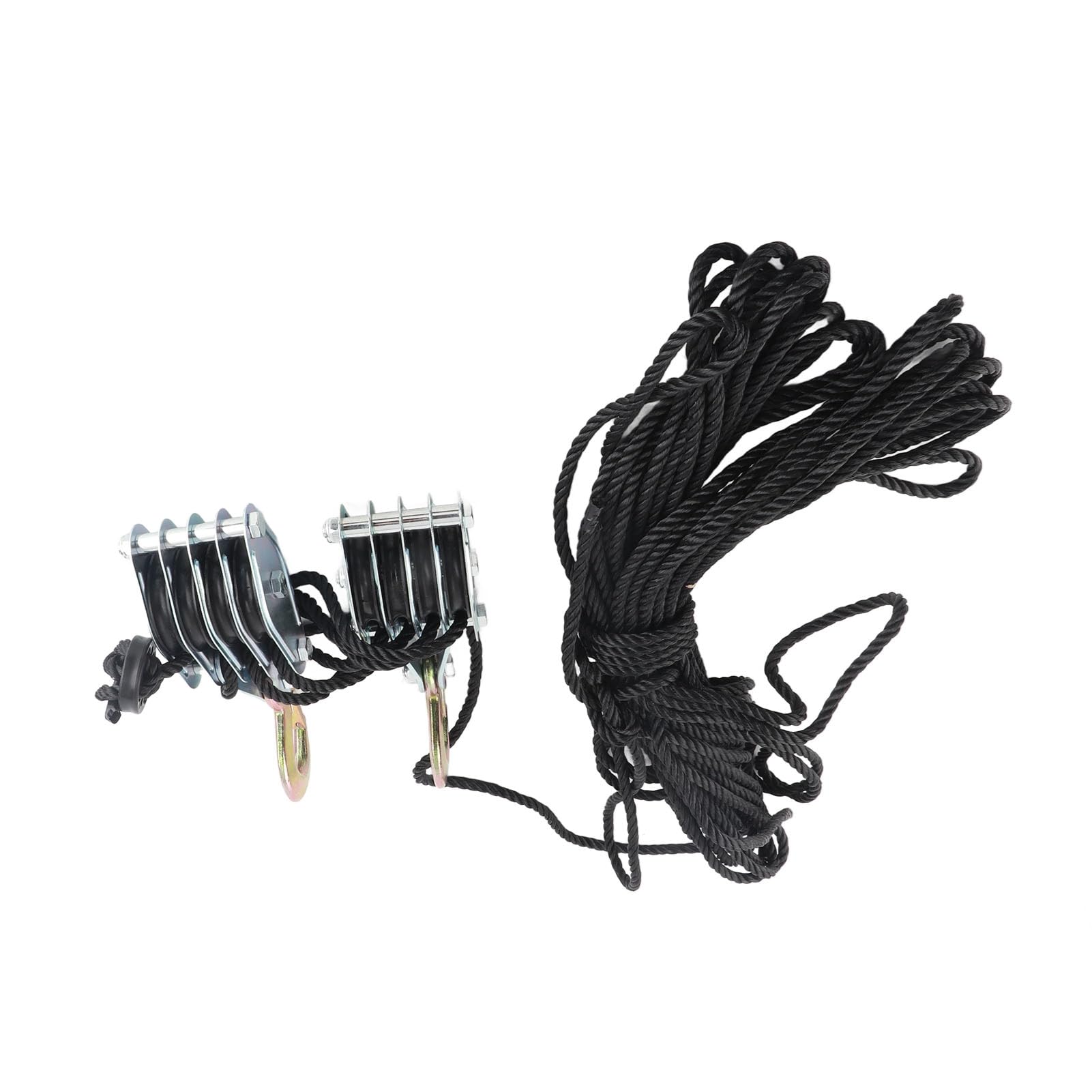 Sistema di sollevamento a fune con puleggia da 4000 libbre rapporto 8:1 Potenza di sollevamento Heavy Duty Block Tackle per la caccia Sollevamento di oggetti pesanti Sistema di sollevamento a corda