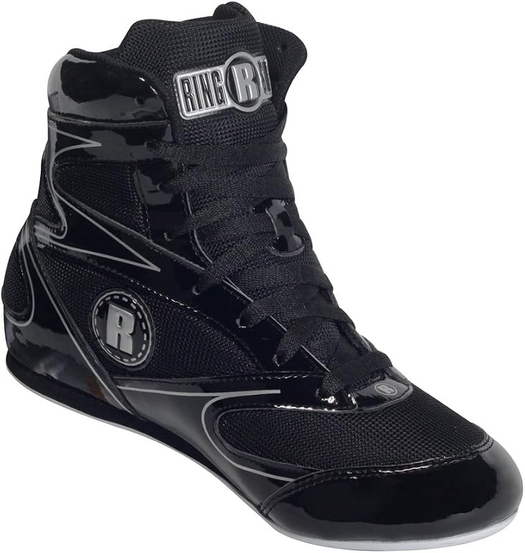 Ringside Undefeated Zapatos de Boxeo, Zapatos de Cuero Sintético para Hombres y Mujeres, Zapatos de Tobillo Ligeros y Altos para Boxeo, Entrenamiento, Entrenamiento y Competición, Disponibles en Diferentes Tallas (2-13)