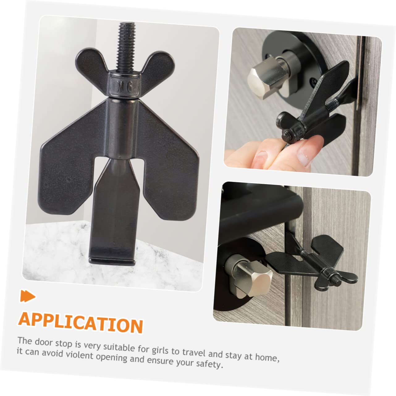 Tofficu 5 Pièces Bloqueur de Porte Sécurisé Portable Dispositif de Sécurité pour Appartement et Voyage Verrou Cambriolage Inoxydable Installation Sans Perçage pour Porte de Chambre et