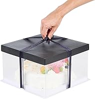 Vista 8 de Restaurantware Sweet Vision Cajas transparentes para tartas de 10 x 8.25 pulgadas, 10 cajas transparentes para tartas de base resistente a la grasa