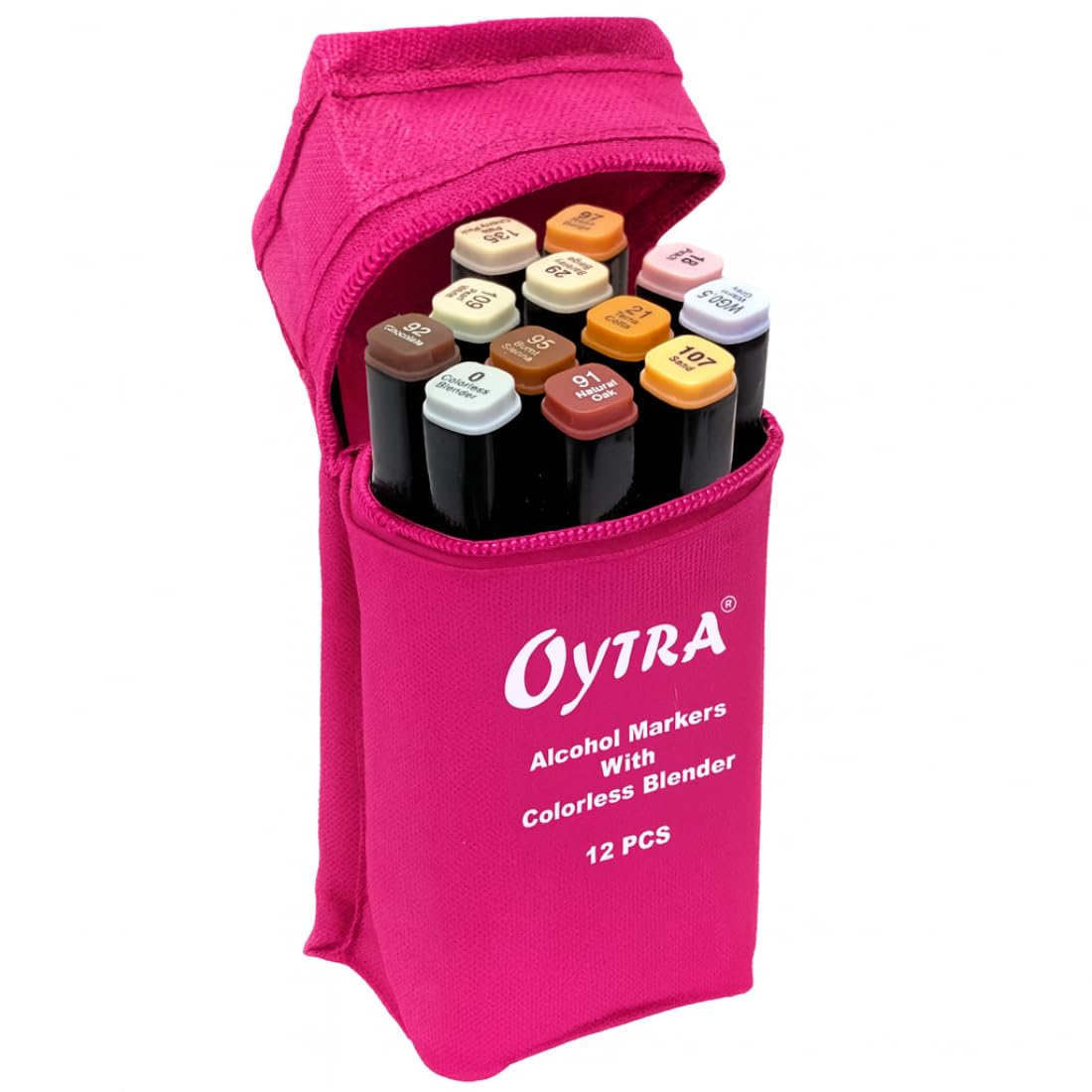 Oytra Markers Dual Twin Tip Art Sketch Pens Touch Marker for Manga Portrait Illustration Drawing Fashion Anime Architectural Drawings Painting (12 Colors Skin Tone) (12 Count, Multicolor)