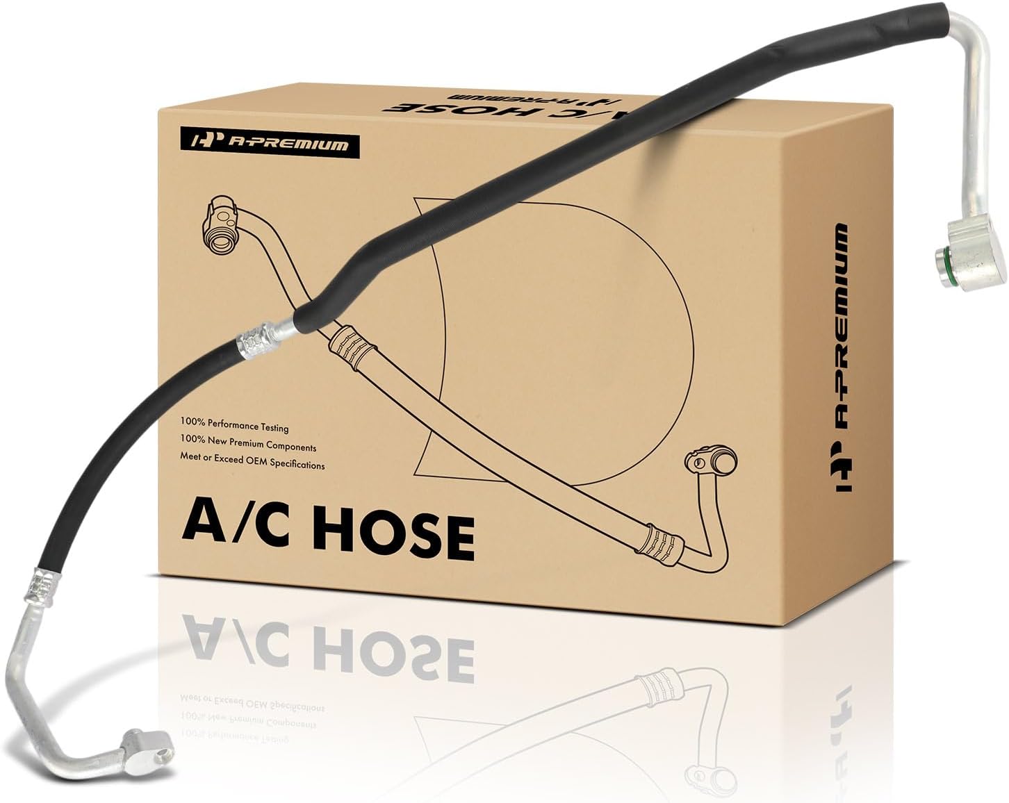 A-Premium A/C Suction Line Hose Assembly Compatible with Audi A4 2003-2005, A4 Quattro 2003-2006, 3.0L, Compressor to Evap