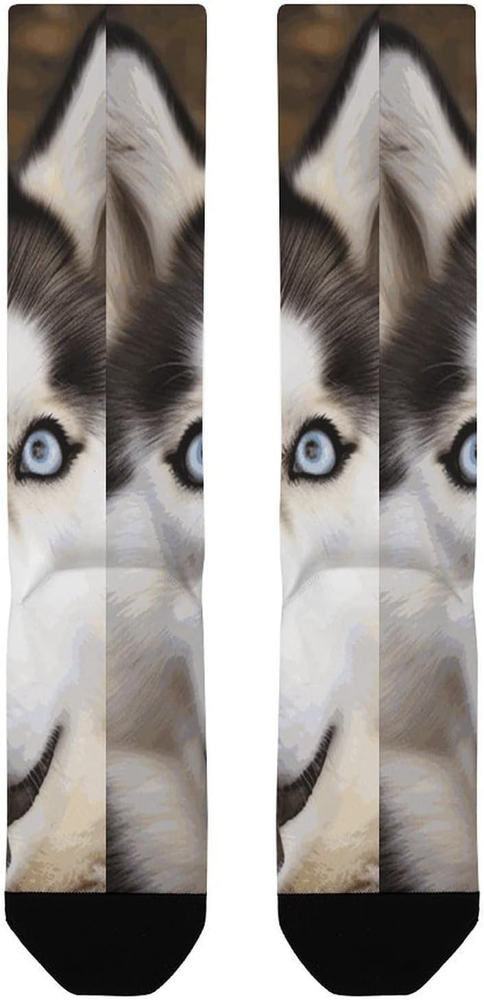 Husky Dog Knee High Soccer Socks Moisture Wicking