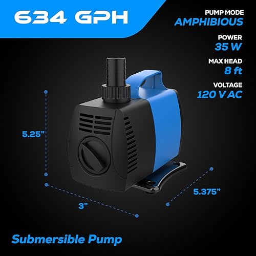 Miniatura 2 de Bomba de agua sumergible 920 GPH ultra silenciosa para estanque, acuario, pecera, fuente, hidroponía, paquete de 4