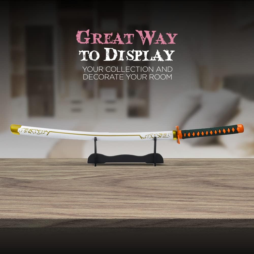 Logest Katana Replica Sword for Cosplay and Collection Purpose, Demon Slayer Anime Swords 41 inches for Cosplay and Collection Original Texture with Belt and Stand : Sports & Outdoors