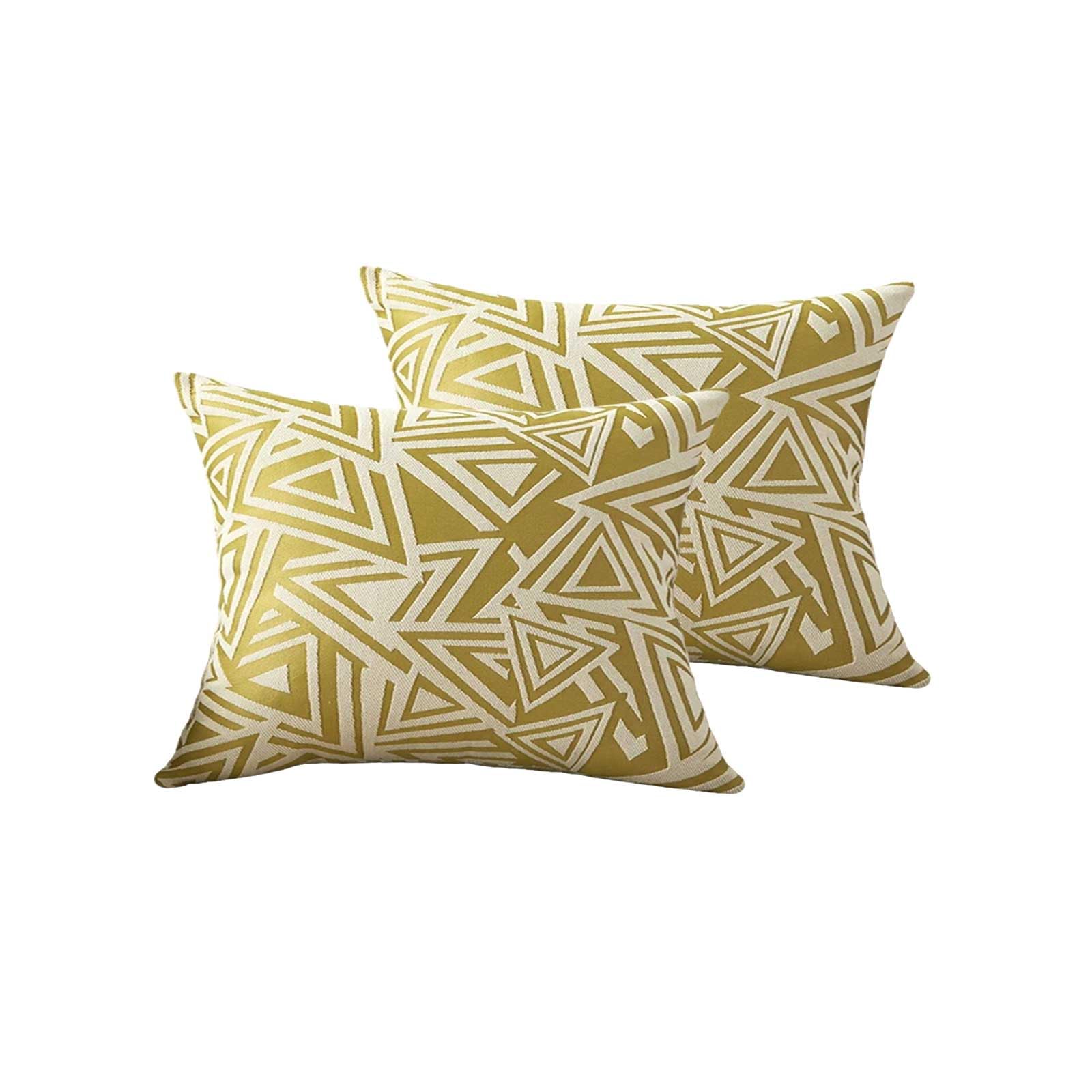 BCCIAPLN Pack of 2 Geometric Jacquard Throw Pillow Covers 18x18 Inch