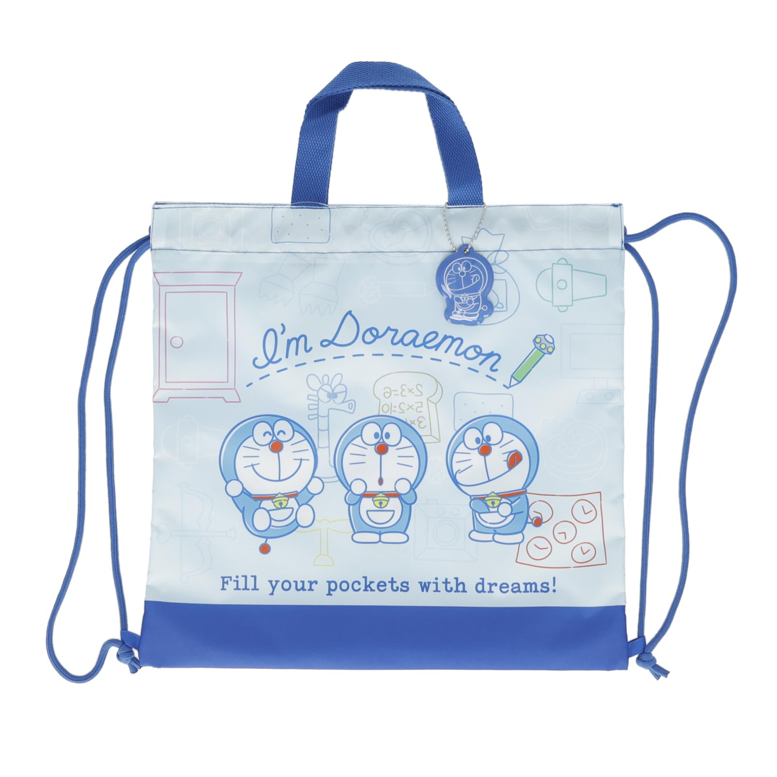 Amazon.co.jp: 丸眞 体操服袋 ナップサック 巾着 I'm doraemon