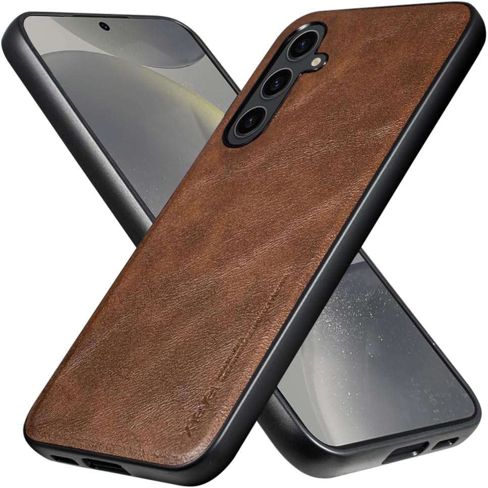 X-Level Samsung Galaxy S24 Case – Premium PU Leather & TPU Bumper, Slim Shockproof Protection