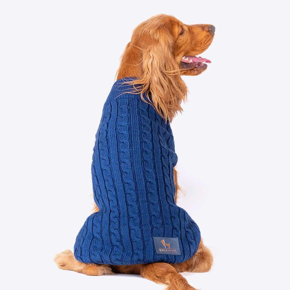 Heads Up For Tails Kint Sweater Lazuli Blue 2XL Amazon.in Pet