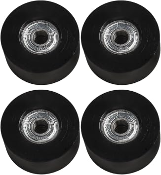 Indoor Rowing Machine Seat Rollers 45x21x8mm Heavy Duty Nylon Wheels With Steel Bearings For Water Rower Black 4 Pieces