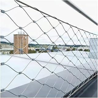 MAHFEI Flexible Stainless Steel Rope Mesh, Woven Wire Mesh with Snaps Hard and Heat Resisting Wire Mesh Animal Poultry Cage Net, DIY Decorative (Color : 2.5mm, Size : 1x12m)