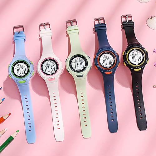 Miniatura 7 de Reloj digital LED de moda para mujer, reloj deportivo simple para exteriores, reloj despertador, 5 bar, impermeable, correa de silicona