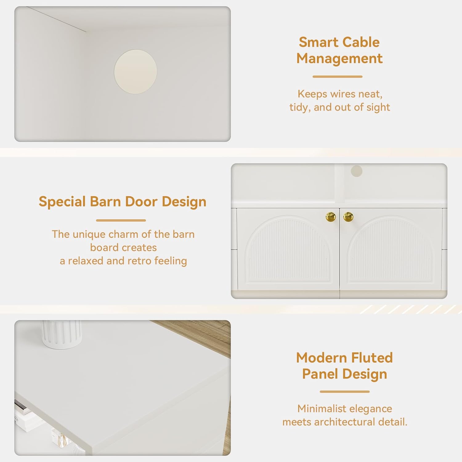 86.6in LED TV Stand for 85/90/95/100 inch TV, Modern LED TV Stand for Living Room, Fluted TV Entertainment Center with 8 Storage Drawers and Cabinet, RGB Light, Smart Modern TV Cabinet, White