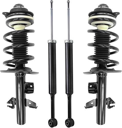 Miniatura 63 de Detroit Axle - Amortiguadores 4WD para Toyota Tacoma 2005-2015 completo 2 puntales delanteros con resorte helicoidal 2 amortiguadores traseros 2006